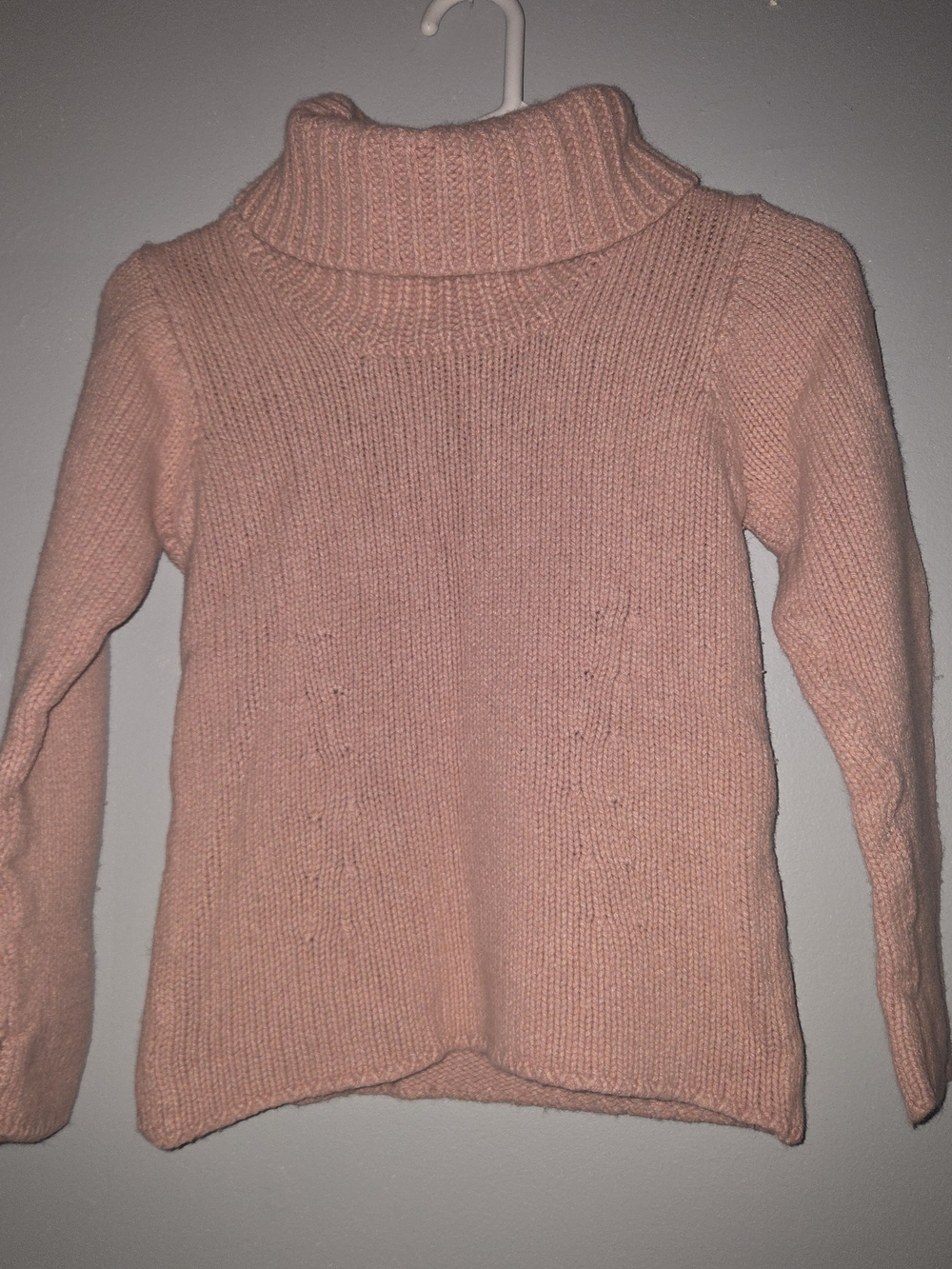 Banana Republic Dusty Pink Wool Angora Blend Chunky Turtleneck Sweater Small